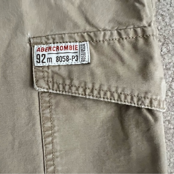 Vintage 1990s Abercrombie & Fitch Paratroop Issue A92 Khaki Tan Cargo Crop Pants - Picture 10 of 13